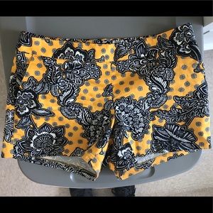 Express size 8 golden paisley shorts